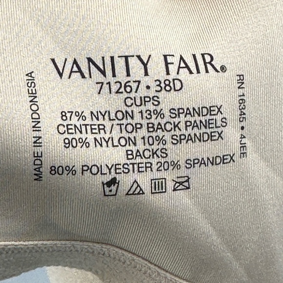 Vanity Fair Full Figure Wirefree Extended Side Back Smoother Bra - Nude - Picture 3 of 7